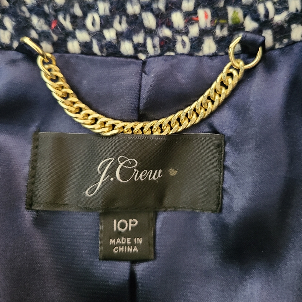 J. Crew tweed jacket women's size 10p - Picture 6 of 6